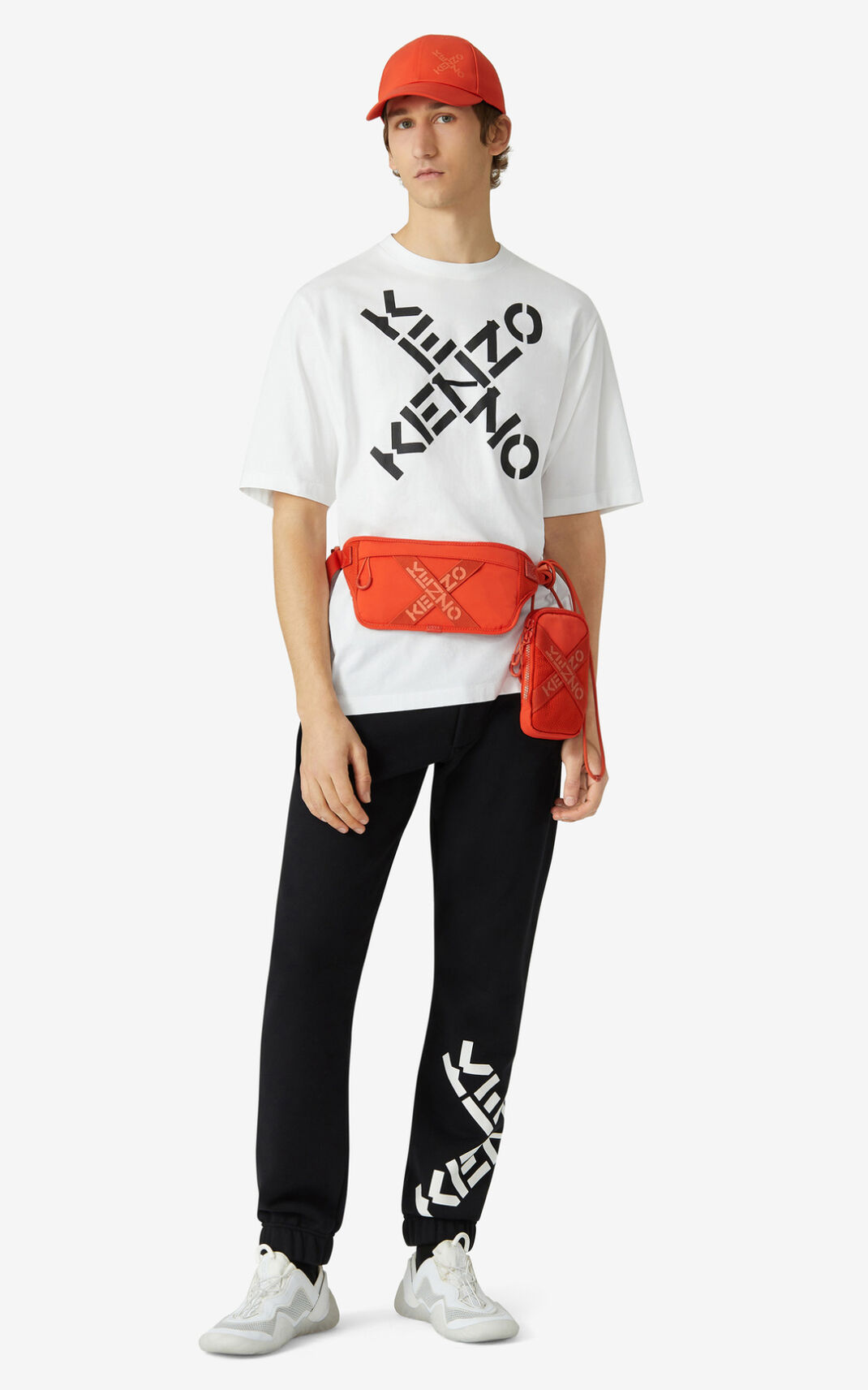 T Shirt Kenzo Homme Sport Big X Blanche FBLWJ-8762